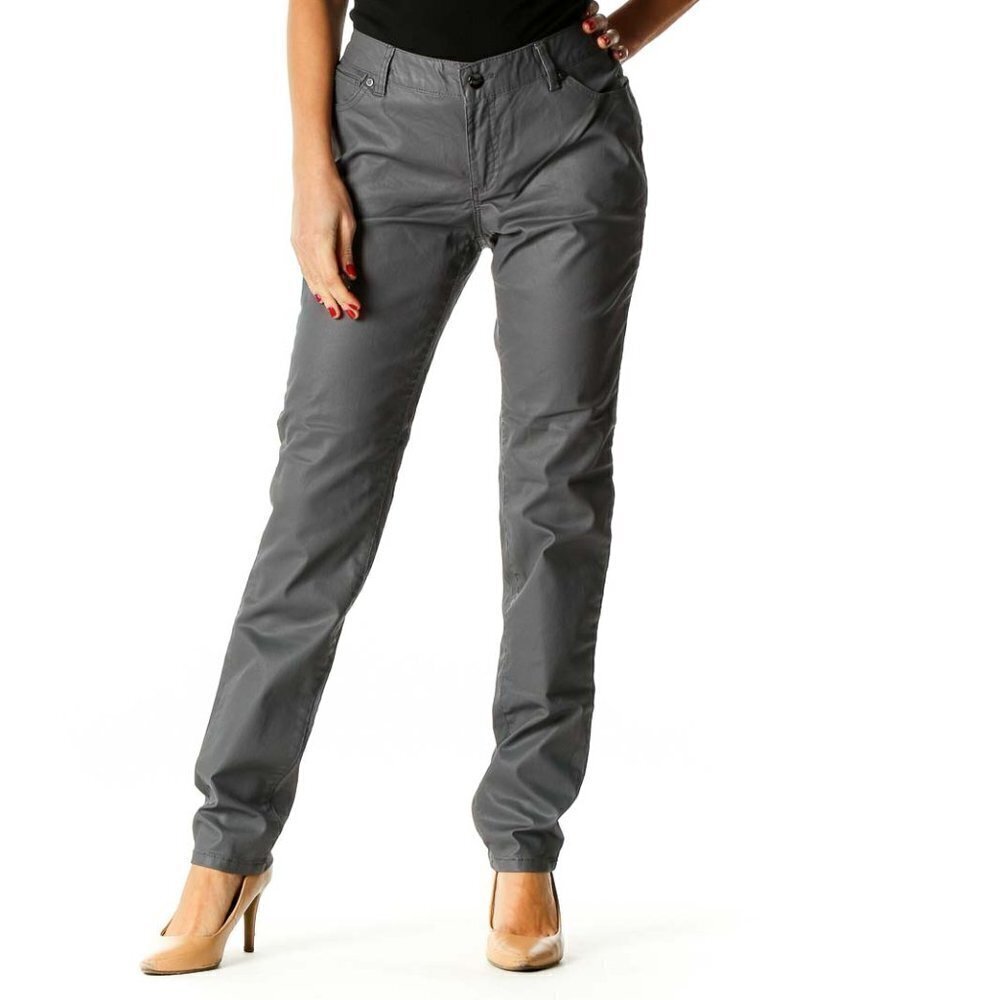 Kenneth Cole New York Gray Solid Chic Pants